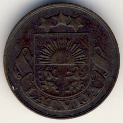 Латвия 2 сантима 1928 год