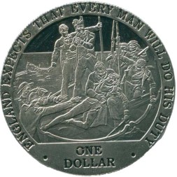 Острова Кука 1 доллар 2007 год - Гибель Нельсона