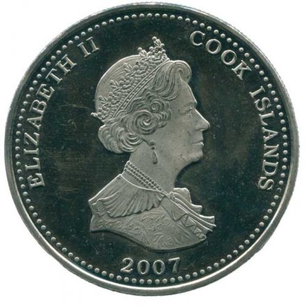 Острова Кука 1 доллар 2007 год - Гибель Нельсона
