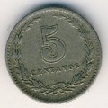 Аргентина 5 сентаво 1929 год