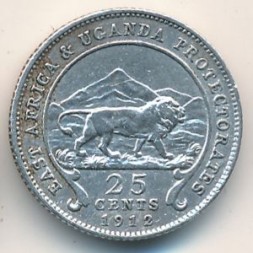 Восточная Африка 25 центов 1912 год