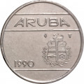 Аруба 25 центов 1990 год