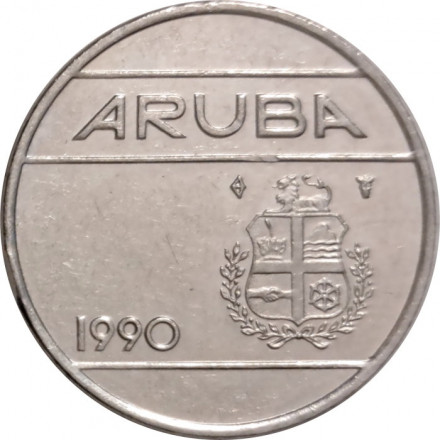 Аруба 25 центов 1990 год