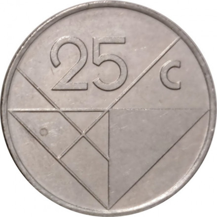 Аруба 25 центов 1990 год