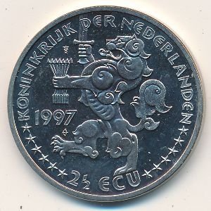 Нидерланды 2 1/2 экю 1997 год - Иоганн Мориц Нассау-Зигенский
