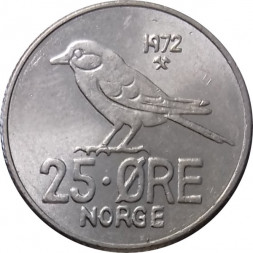 Норвегия 25 эре 1972 год - Птица