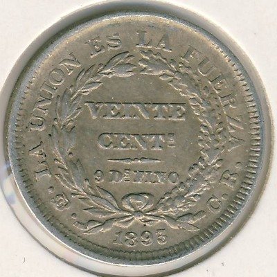 Боливия 20 сентаво 1893 год
