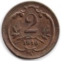 Австрия 2 геллера 1910 год - Герб