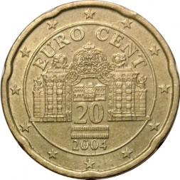Австрия 20 евроцентов 2004 год - Дворец Бельведер