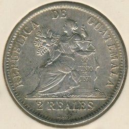 Гватемала 2 реала 1897 год