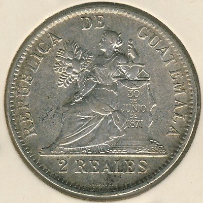 Гватемала 2 реала 1897 год