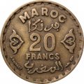 Марокко 20 франков 1952 (1371) год - Мухаммед V