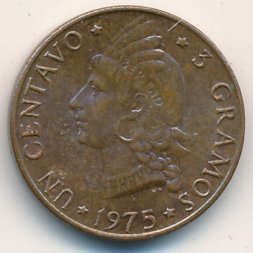 Доминиканская республика 1 сентаво 1975 год