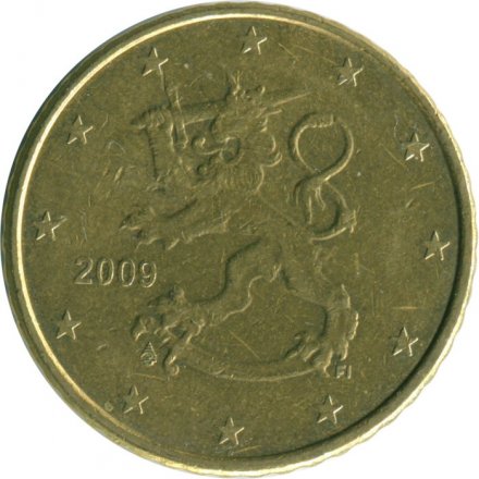 Финляндия 50 евроцентов 2009 год - Герб Финляндии