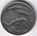 Новая Зеландия 20 центов 1975 год - Киви