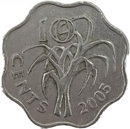 Свазиленд 10 центов 2005 год