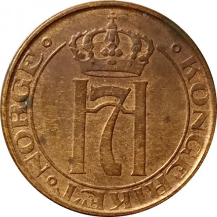 Норвегия 5 эре 1951 год - Король Хокон VII