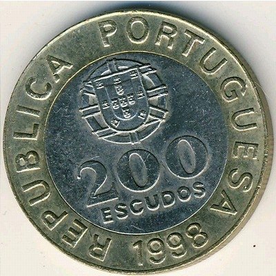 Португалия 200 эскудо 1998 год - Гарсия Де Орта