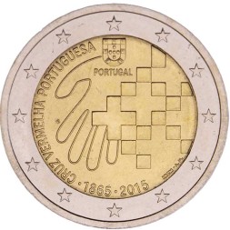 Португалия 2 евро 2015 год - Красный крест