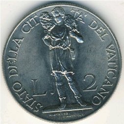Ватикан 2 лиры 1939 год