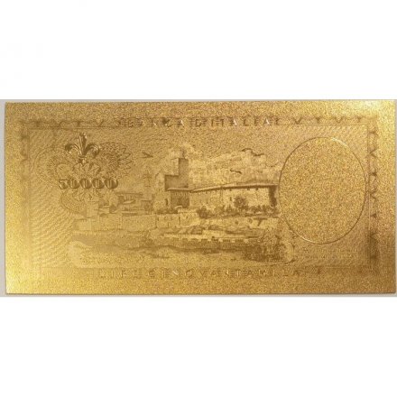 Сувенирная банкнота Италия 50000 лир 1970 (золотые) - UNC