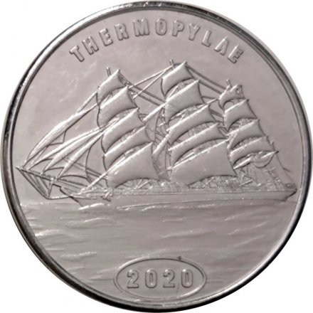 Жетон Остров Флорес 1 доллар 2020 г. Серия Парусники. Thermopylae (Фермопилы)