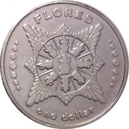 Жетон Остров Флорес 1 доллар 2020 г. Серия Парусники. Thermopylae (Фермопилы)