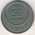 Тунис 50 франков 1950 год