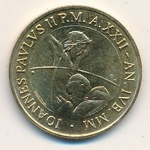 Ватикан 200 лир 2000 год