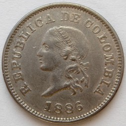 Колумбия 5 сентаво 1886 год