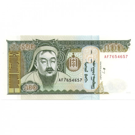 Монголия 500 тугриков 2000 год - Чингиз-хан. Юрта UNC