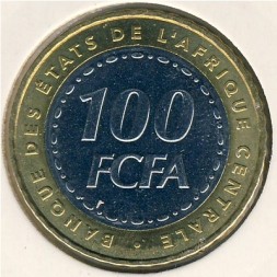 Монета Центральная Африка 100 франков 2006 год