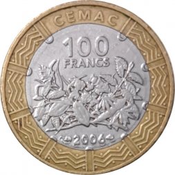 Центральная Африка 100 франков 2006 год