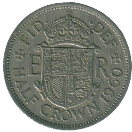 Великобритания 1/2 кроны 1960 год