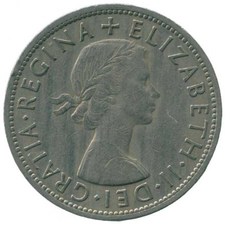 Великобритания 1/2 кроны 1960 год