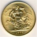 Великобритания 1 соверен 1963 год