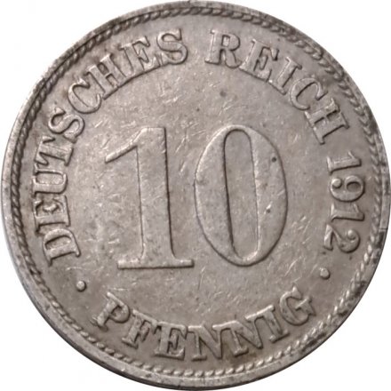 Германия 10 пфеннигов 1912 год (G)