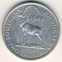 Южная Родезия 2 шиллинга 1944 год