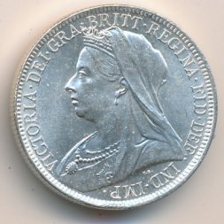 Великобритания 2 шиллинга (1 флорин) 1901 год
