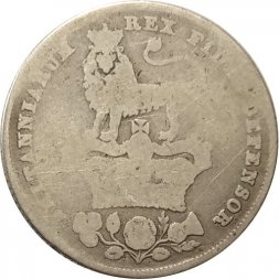 Великобритания 1 шиллинг 1825 год (Дата на аверсе под головой)