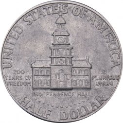 США 1/2 доллара 1976 год - 200-летие Независимости (D)