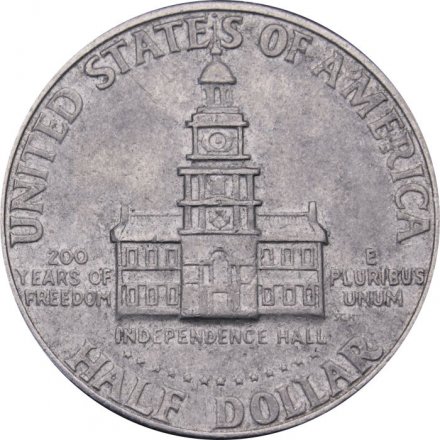 США 1/2 доллара 1976 год - 200-летие Независимости (D)