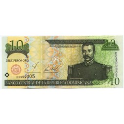 Доминикана 10 песо 2001 год - UNC