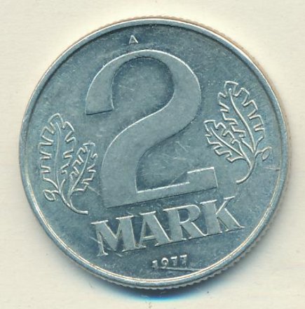 ГДР 2 марки 1977 год (A)