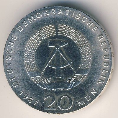 ГДР 20 марок 1967 год