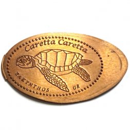 Сувенирный жетон из автомата Caretta Caretta. Zakynthos. Закинф