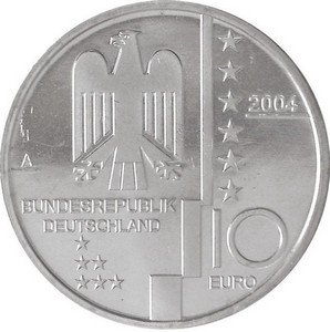 Германия 10 евро 2004 год - Баухауз в Дессау
