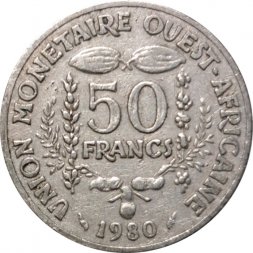 Западная Африка 50 франков 1980 год