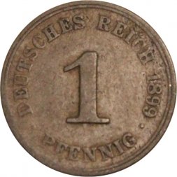 Германия 1 пфенниг 1899 год (A)