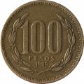 Чили 100 песо 1989 год